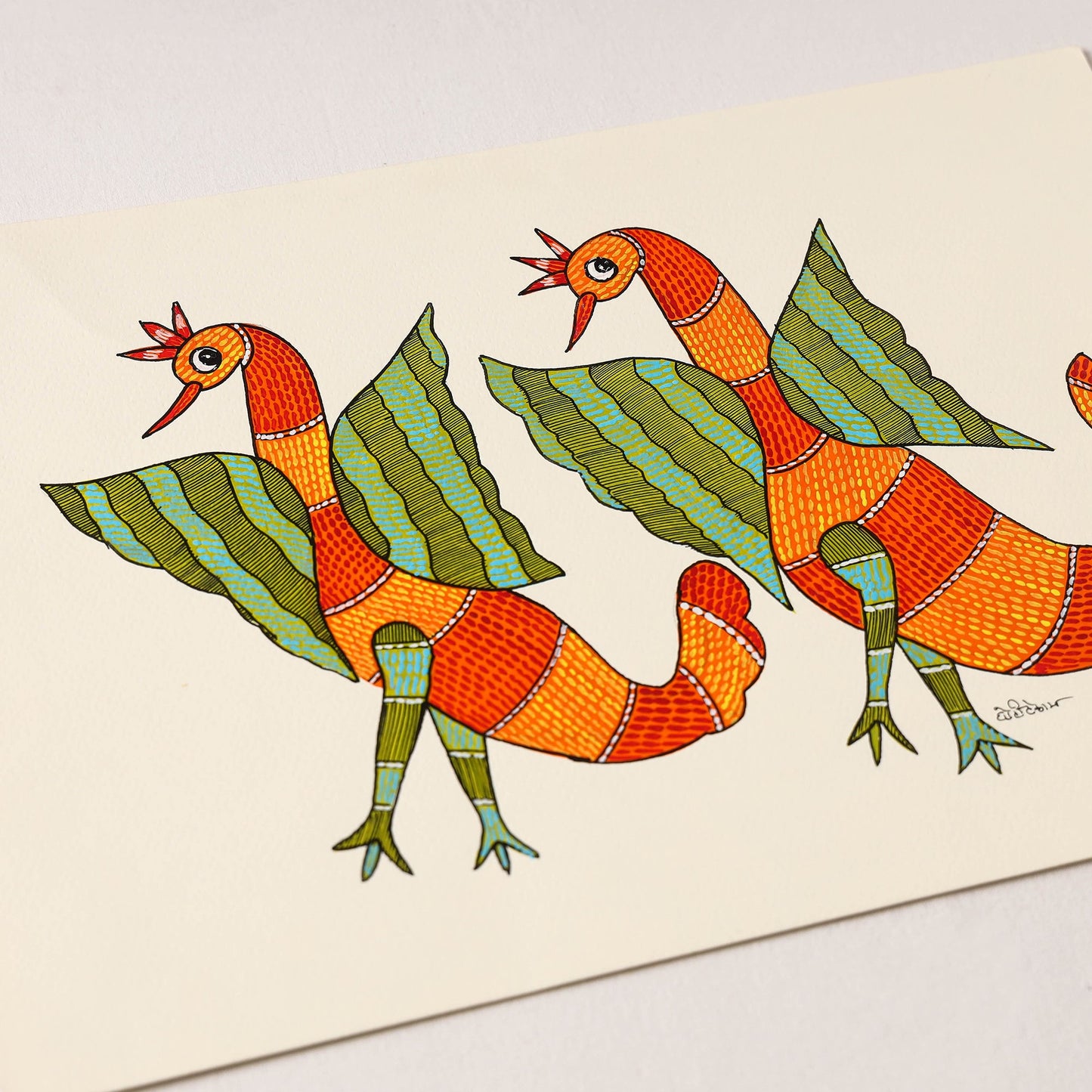 Original Gond Folk Art Painting by Choti Tekam
