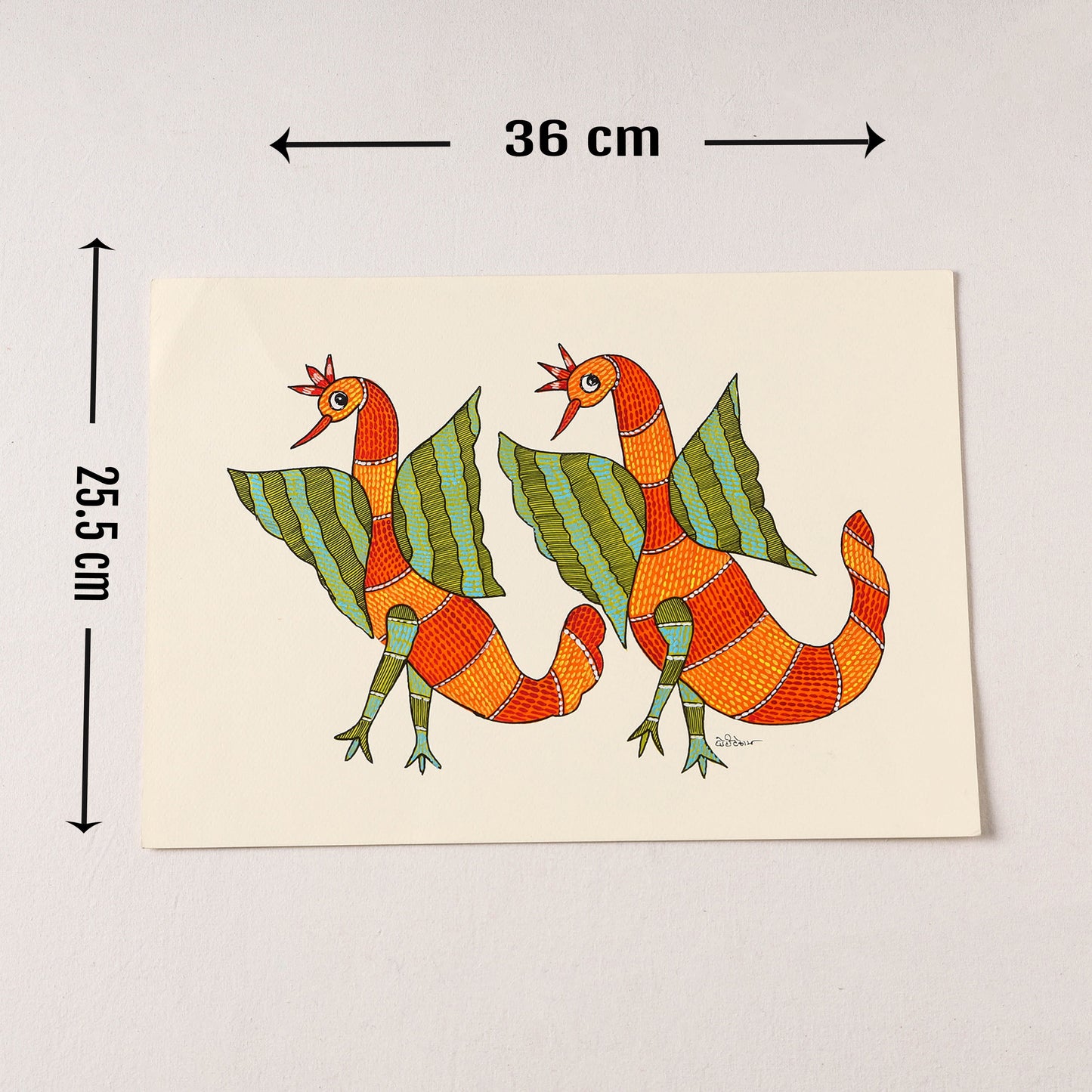 Original Gond Folk Art Painting by Choti Tekam
