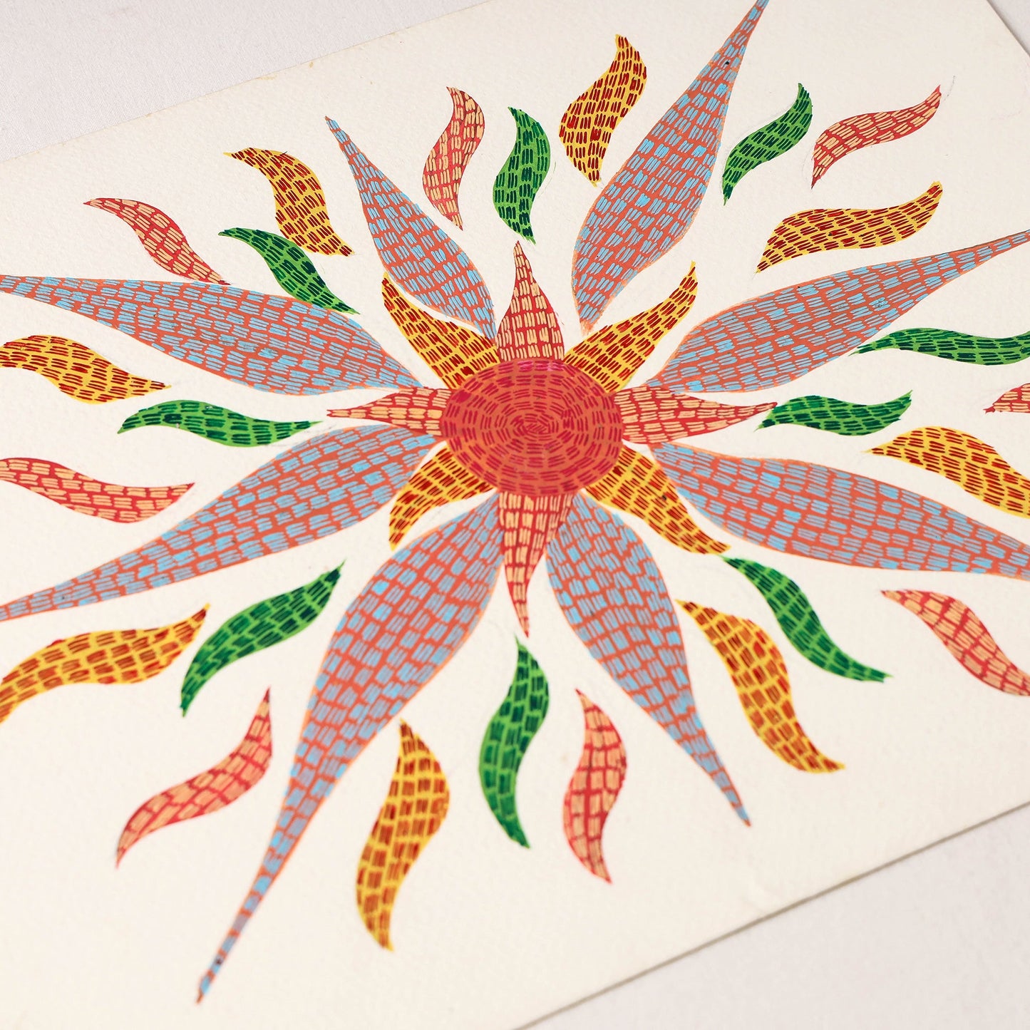 Original Gond Folk Art Painting by Gariba Singh Tekam