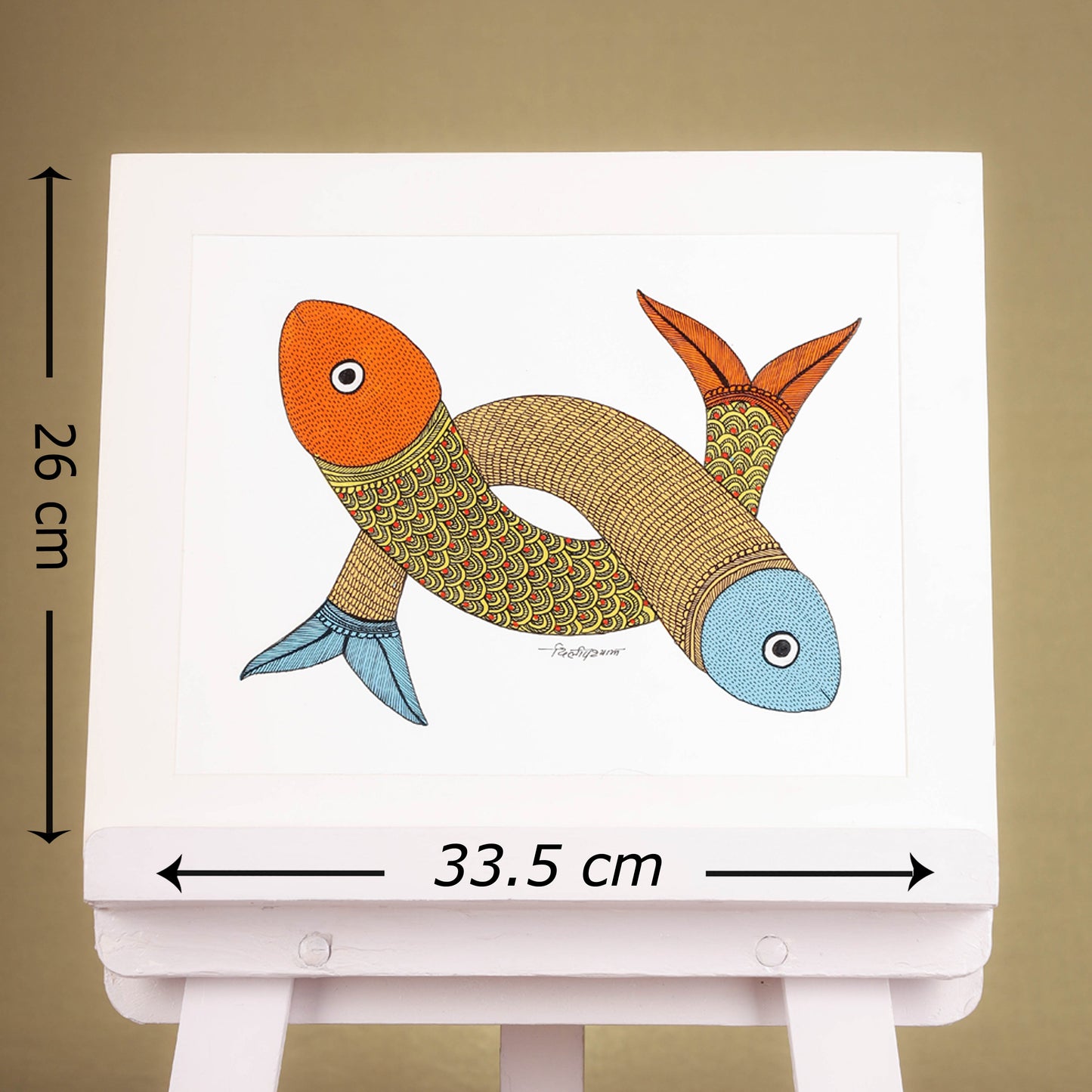 Original Gond Folk Art Painting by Godi Chitrakar