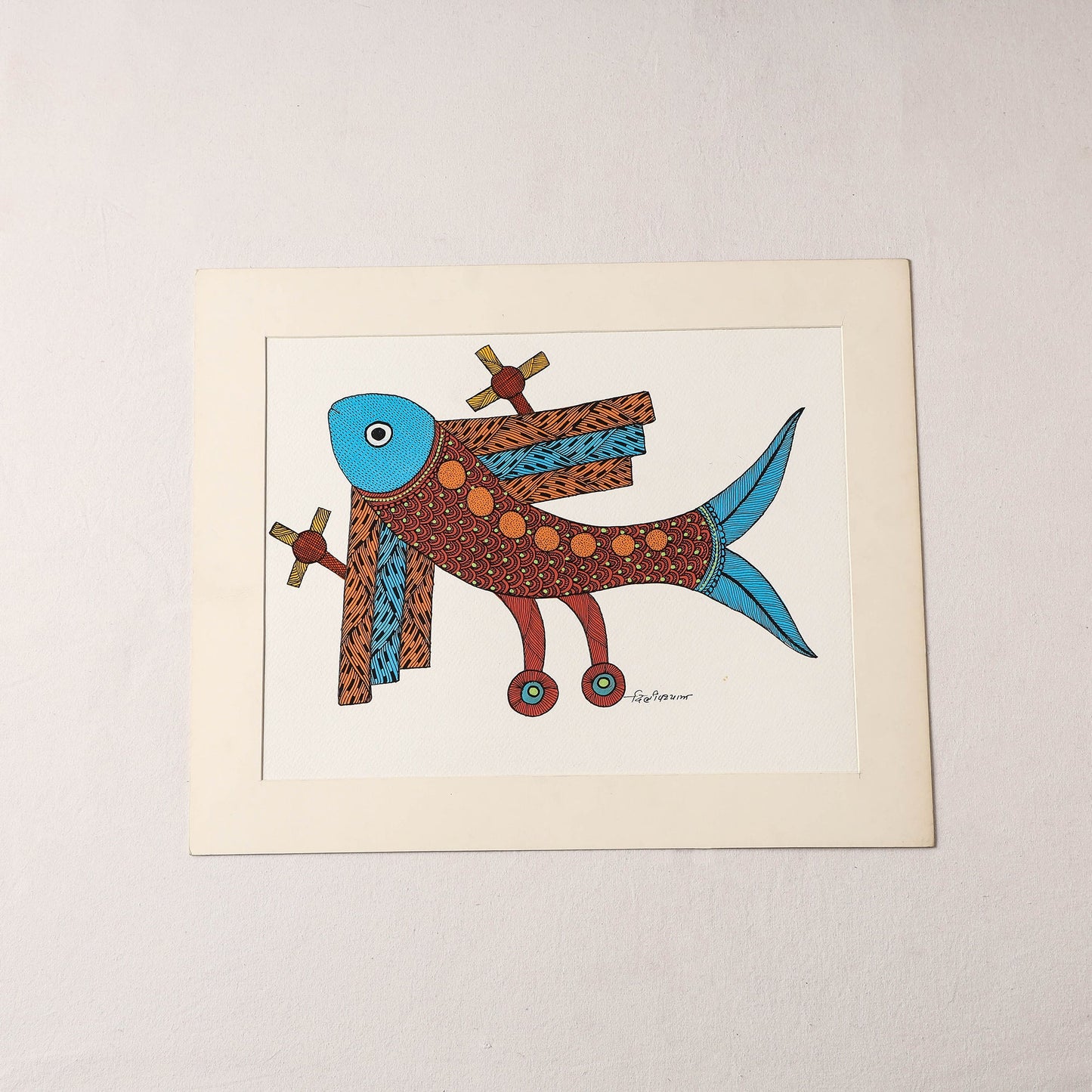 Original Gond Folk Art Painting by Godi Chitrakar