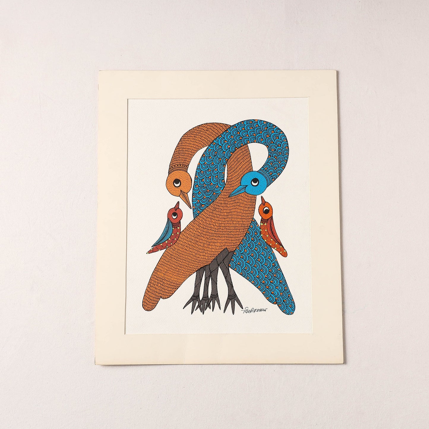 Original Gond Folk Art Painting by Godi Chitrakar