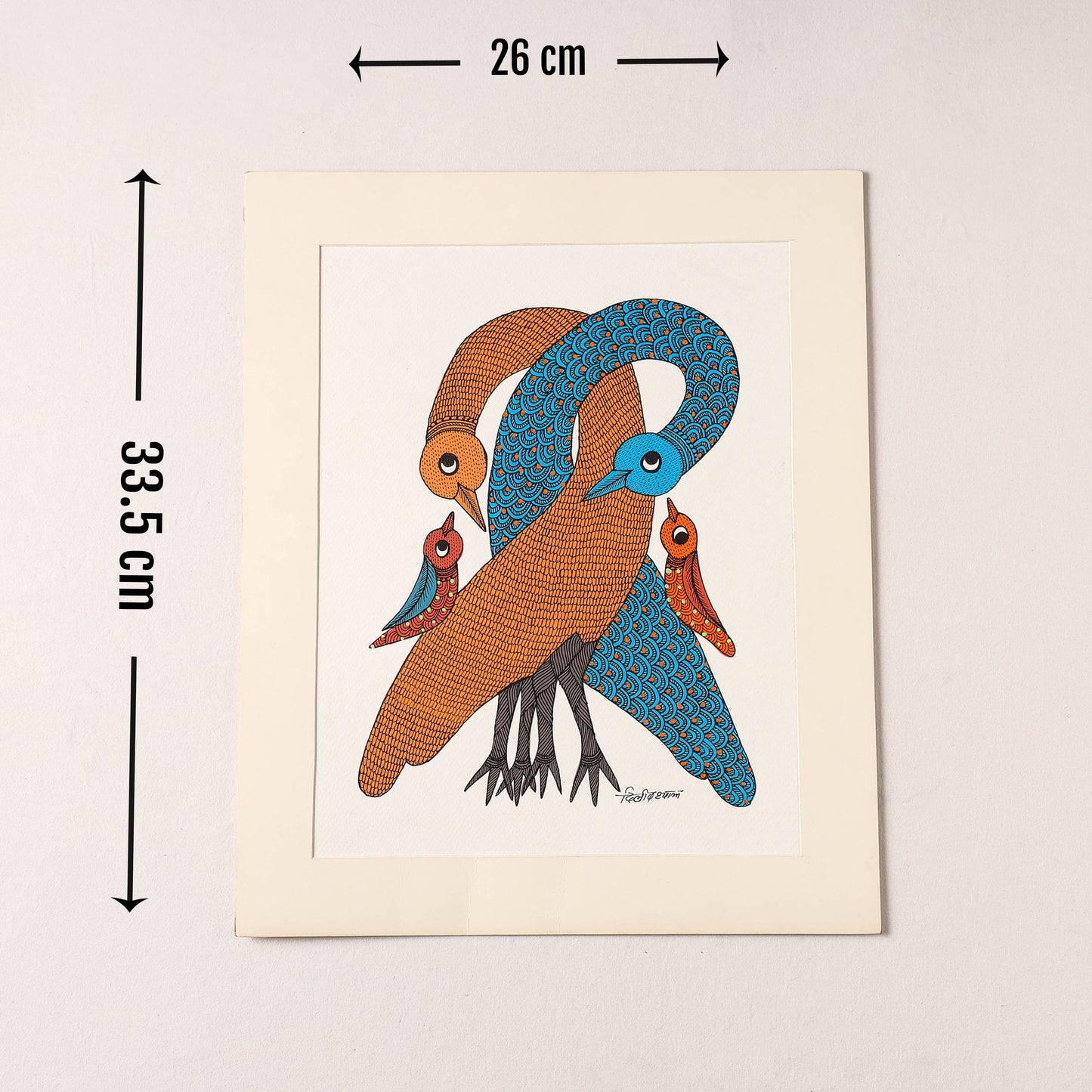 Original Gond Folk Art Painting by Godi Chitrakar