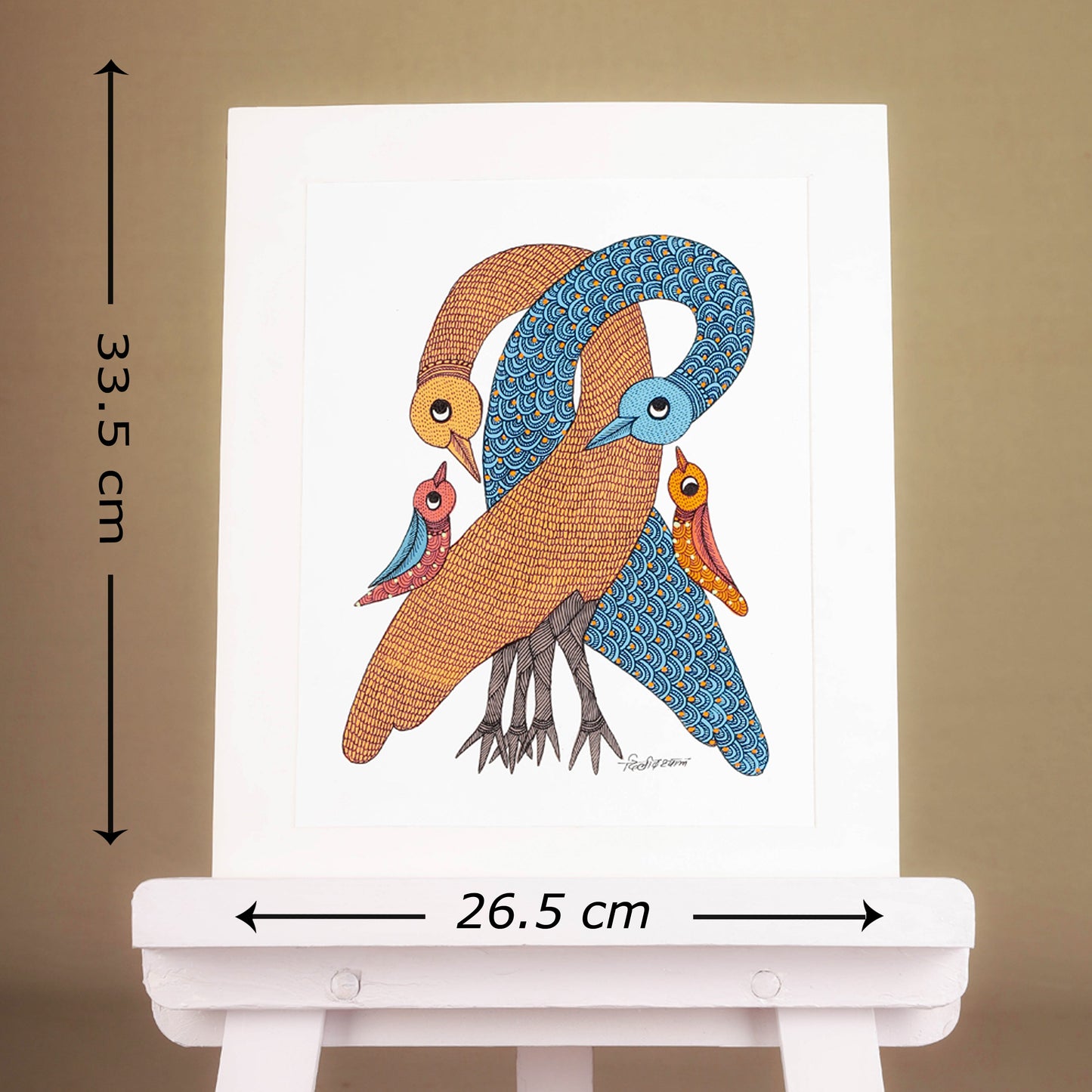 Original Gond Folk Art Painting by Godi Chitrakar