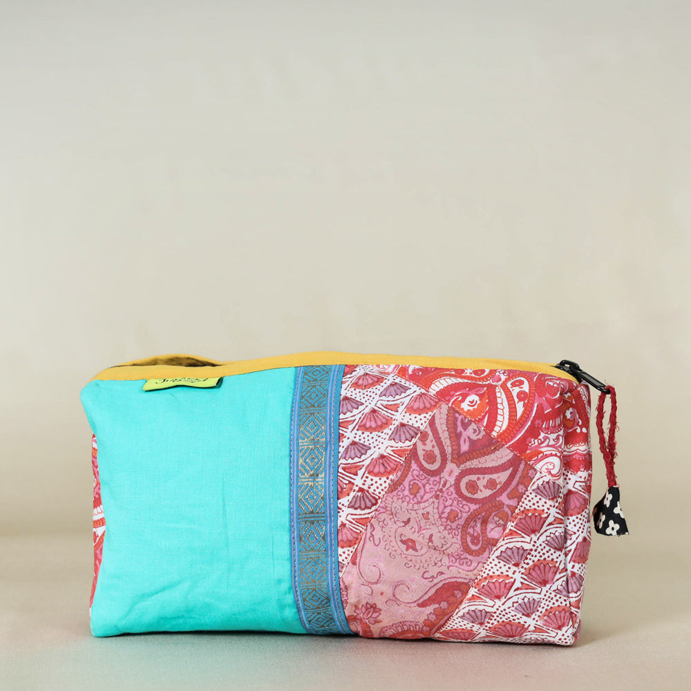 Patchwork Small Cosmetic/Toilet Pouch by Jugaad