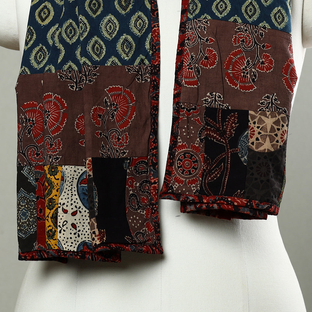 Patchwork Cotton Stole in Ajrakh Block Prints 20 Online at iTokri.com