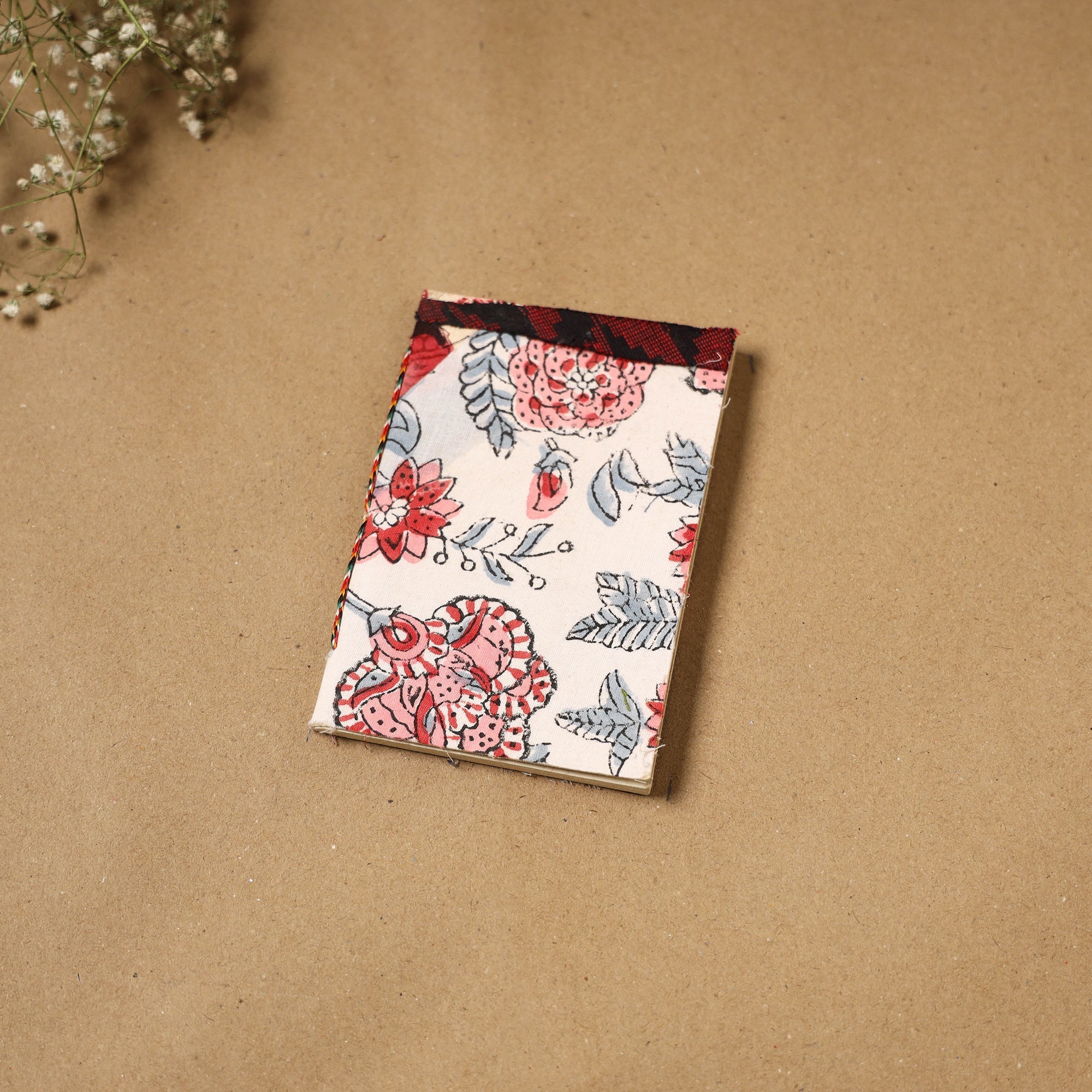Multicolor - Ikat Fabric Cover Handmade Paper Notebook (9 x 7 in) main image 1