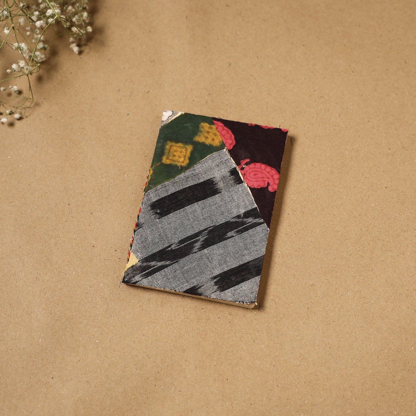 Patchwork fabric cover handmade paper notebook 112