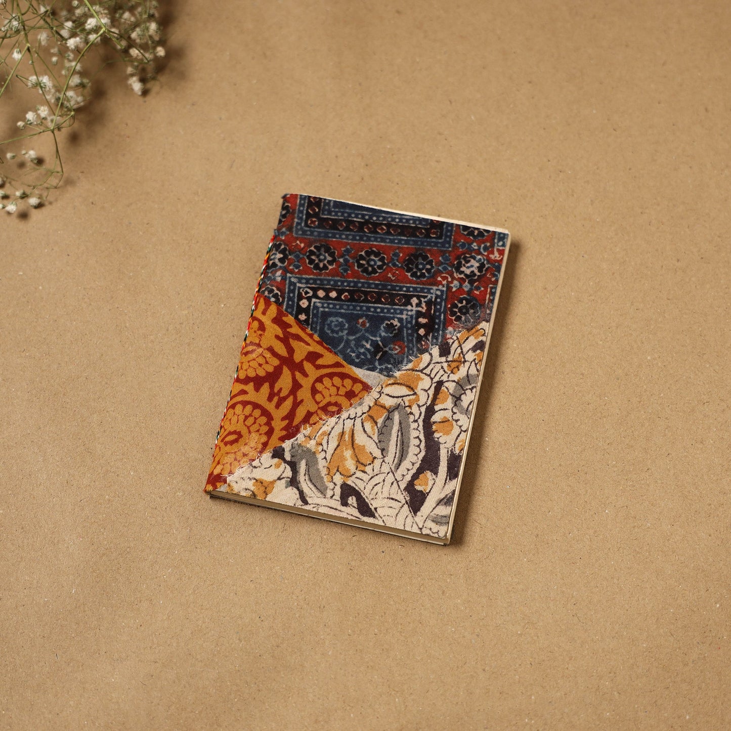 Patchwork fabric cover handmade paper notebook 135