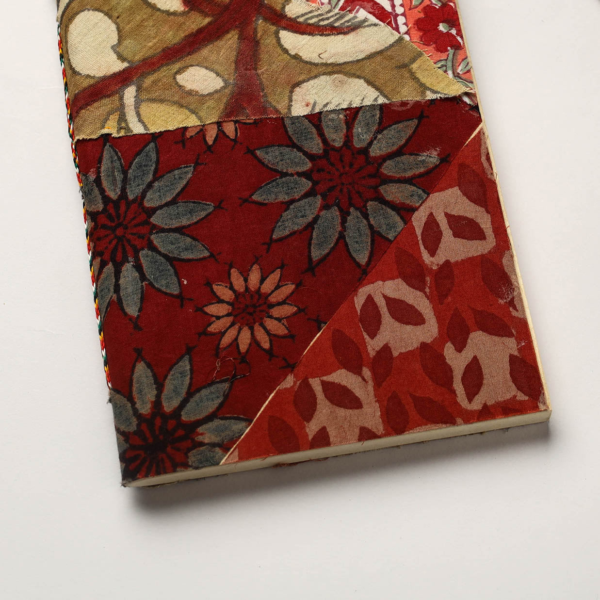 Multicolor Patchwork Fabric Cover Handmade Paper Notebook