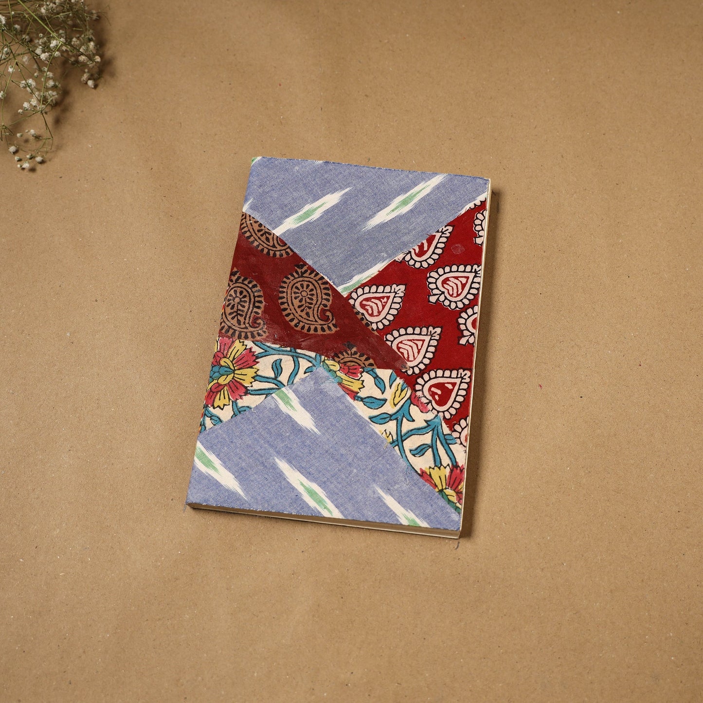 Patchwork fabric cover handmade paper notebook 75