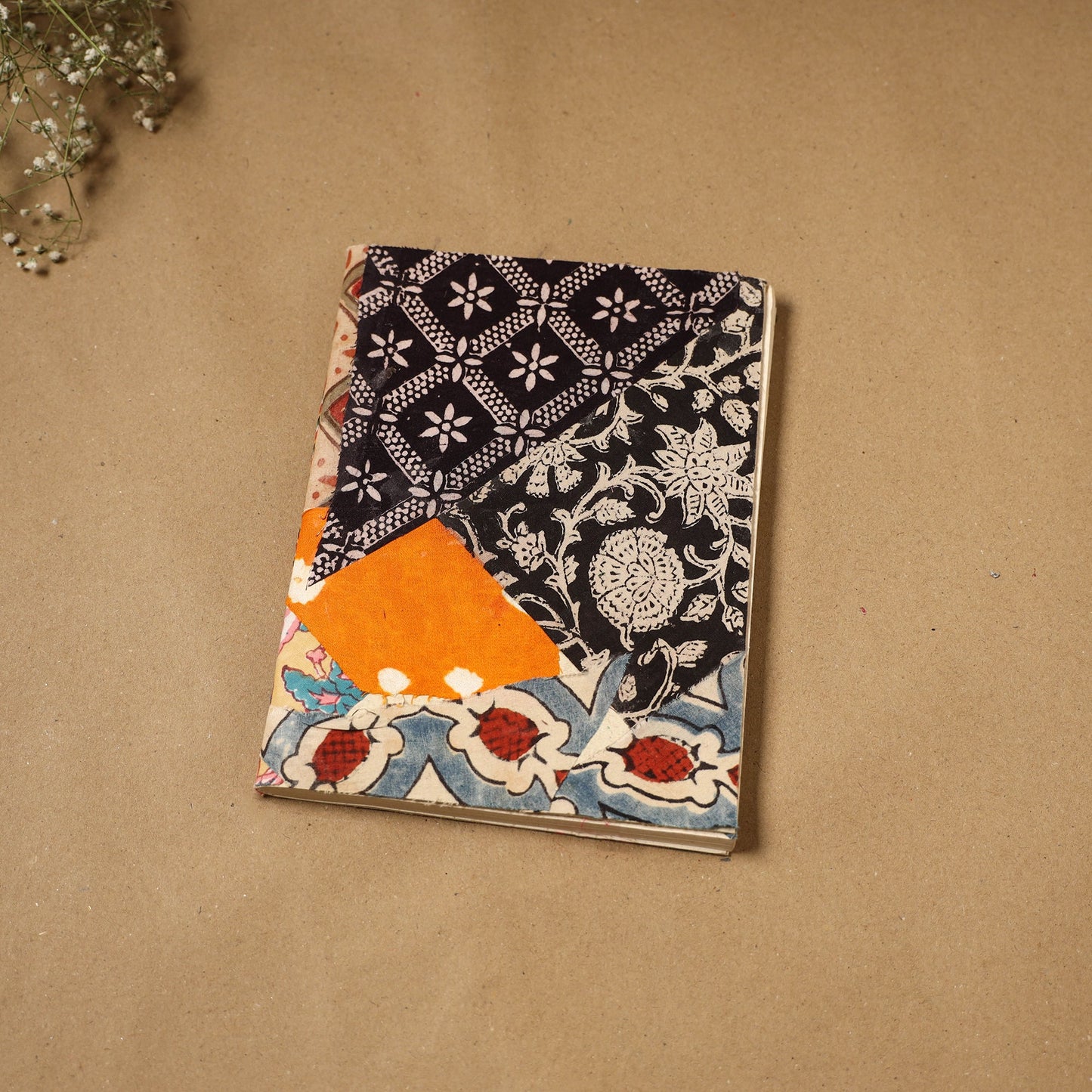 Patchwork fabric cover handmade paper notebook 78