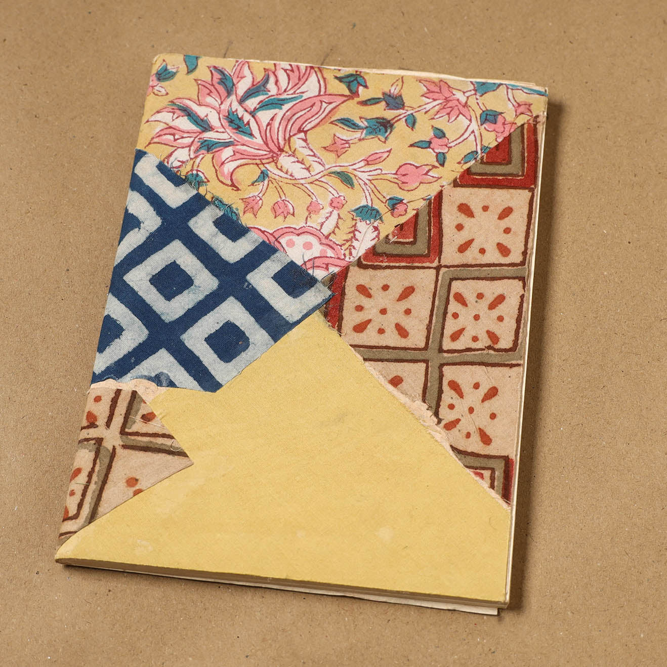 Patchwork fabric cover handmade paper notebook 83