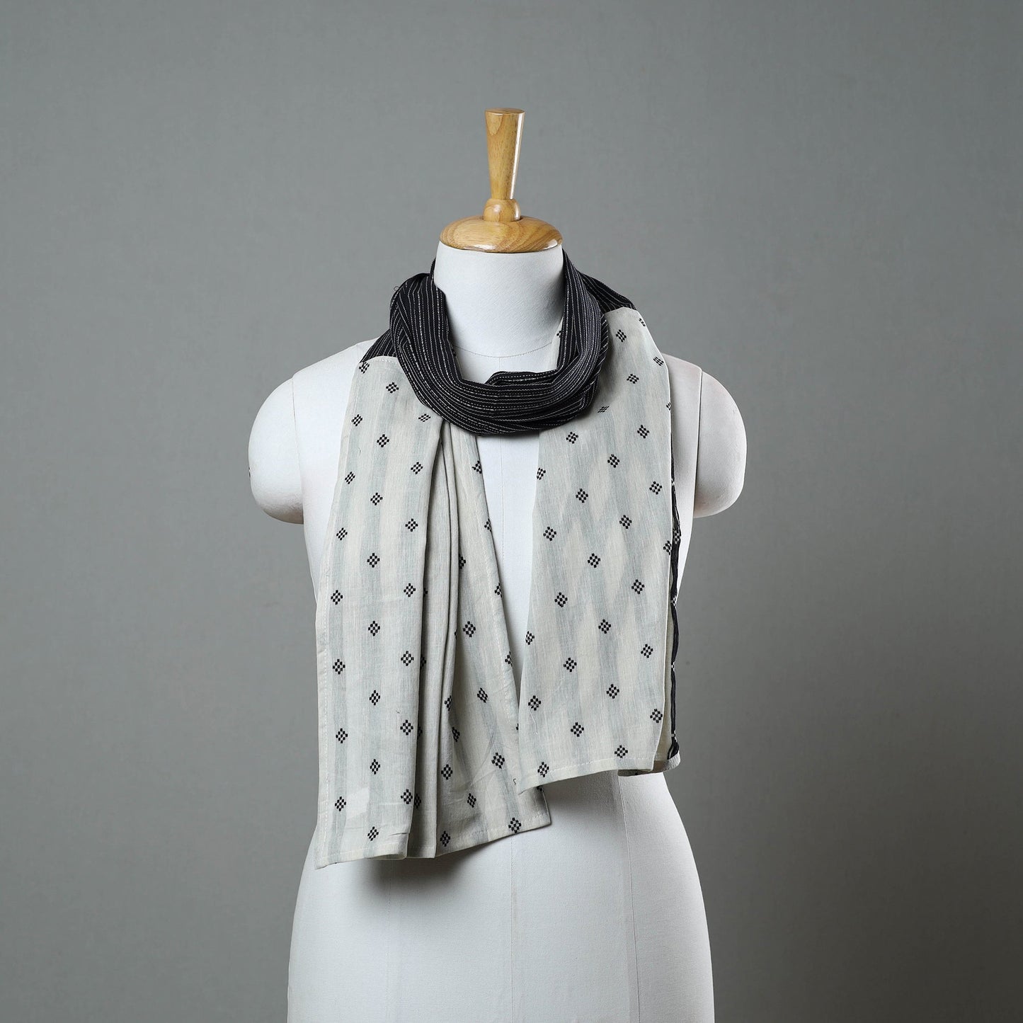 Multicolor - patchwork jacquard cotton stole 16