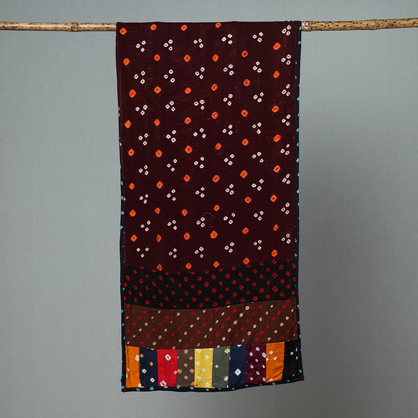 Patchwork Bandhani Stole