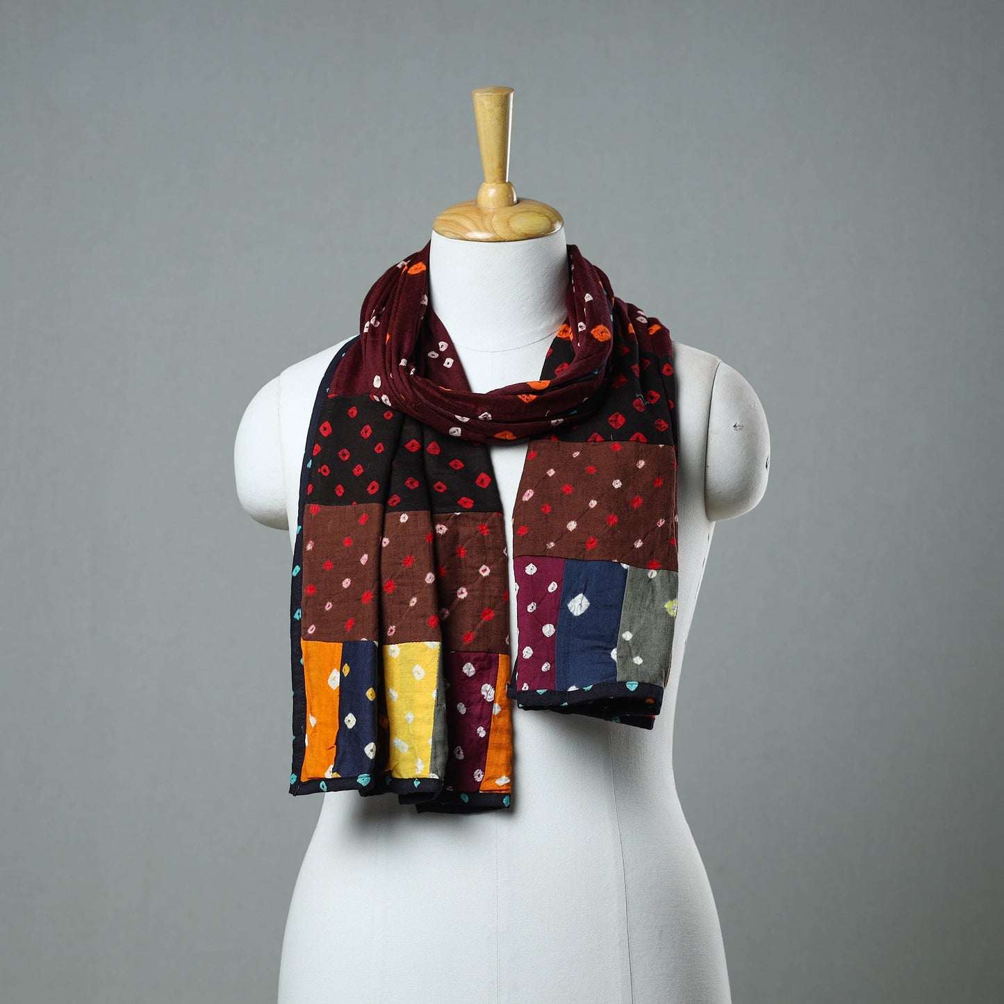 Patchwork Bandhani Stole