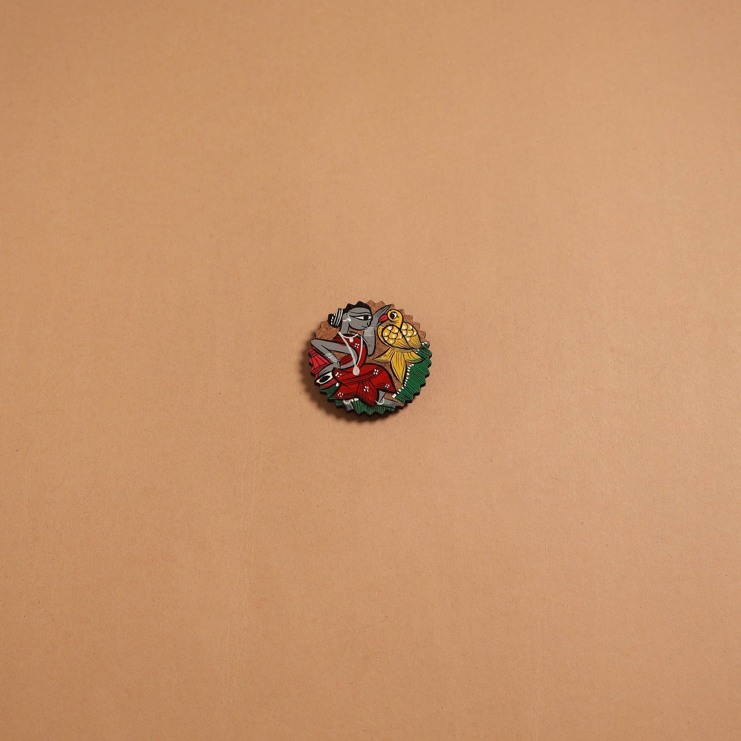 Patua handpainted wooden fridge magnet 107 - handcrafted