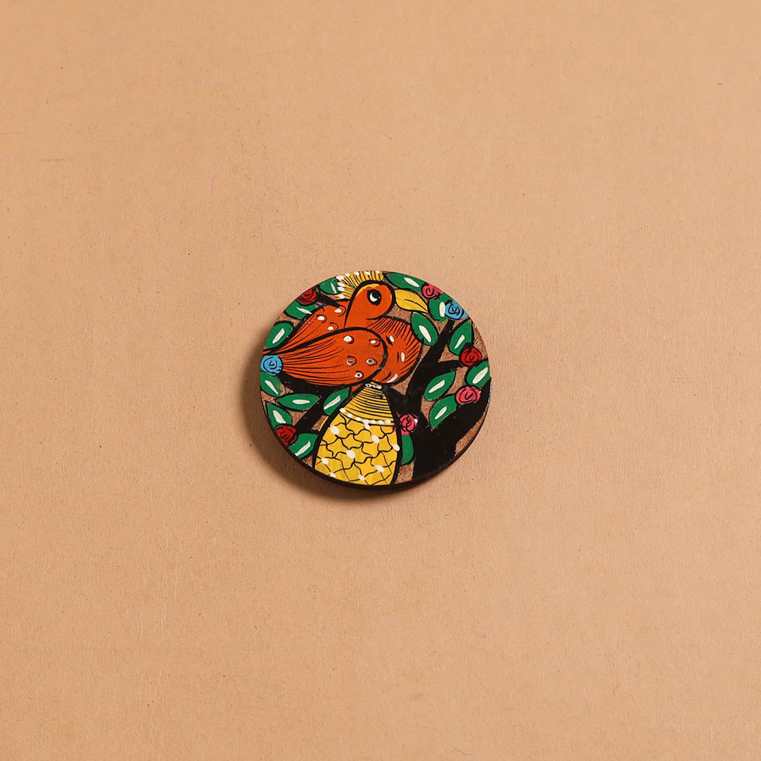 Patua handpainted wooden fridge magnet 111 - handcrafted
