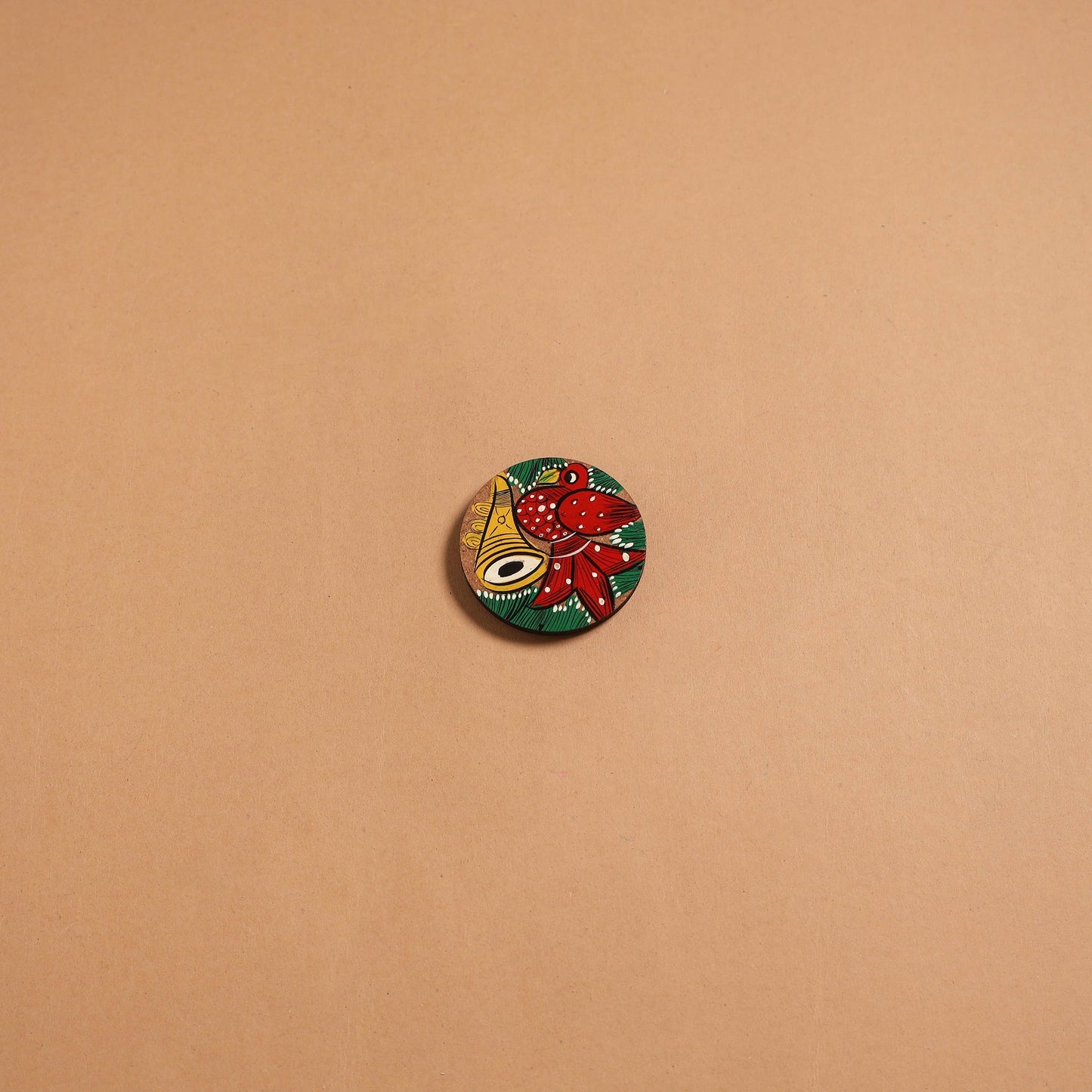 Patua handpainted wooden fridge magnet 116 - handcrafted