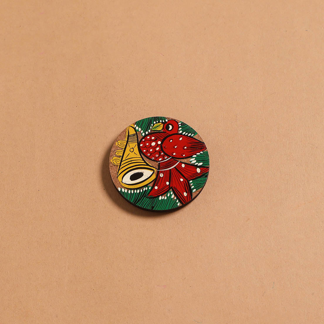 Patua handpainted wooden fridge magnet 116 - handcrafted