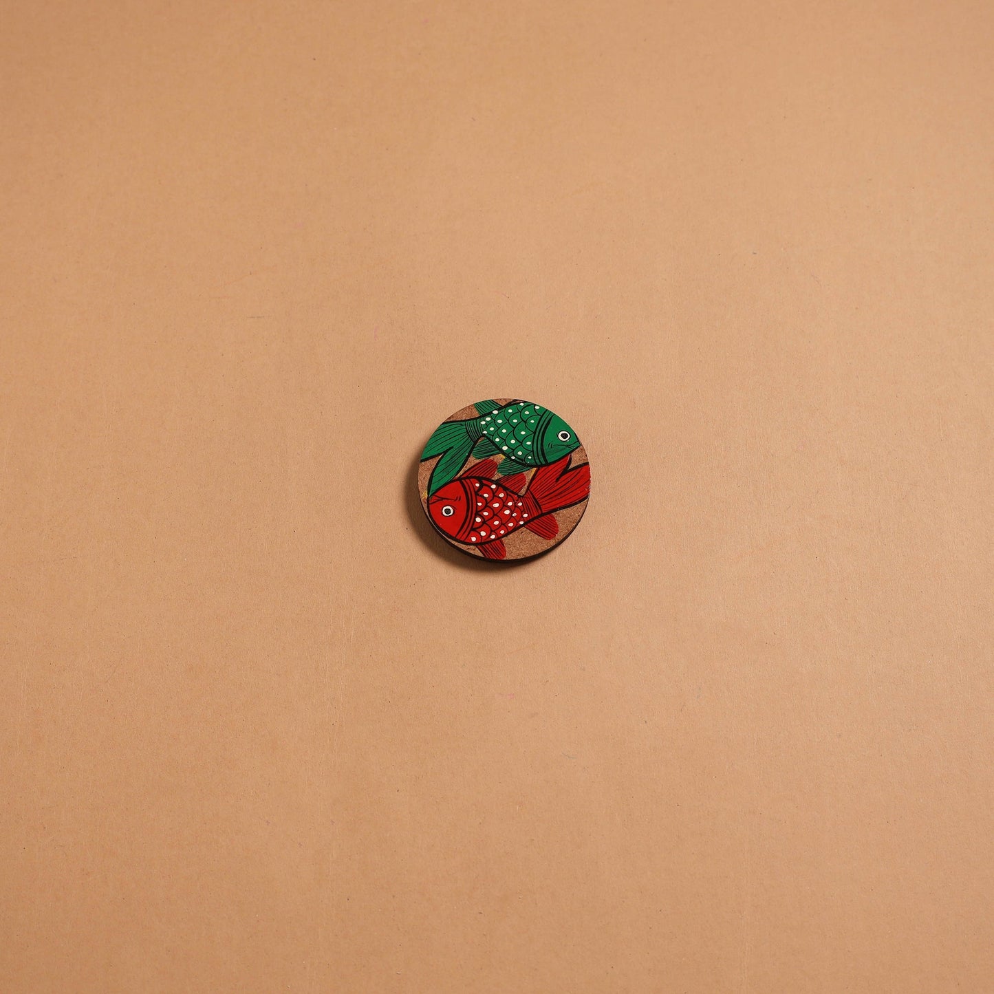 Patua handpainted wooden fridge magnet 121 - handcrafted