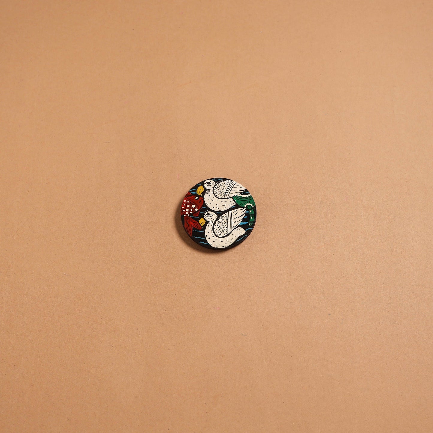 Patua handpainted wooden fridge magnet 122 - handcrafted