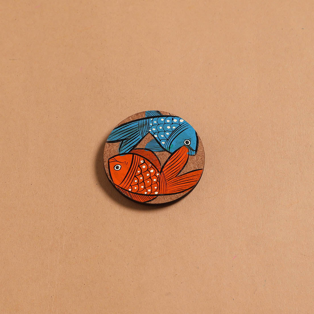 Patua handpainted wooden fridge magnet 126 - handcrafted