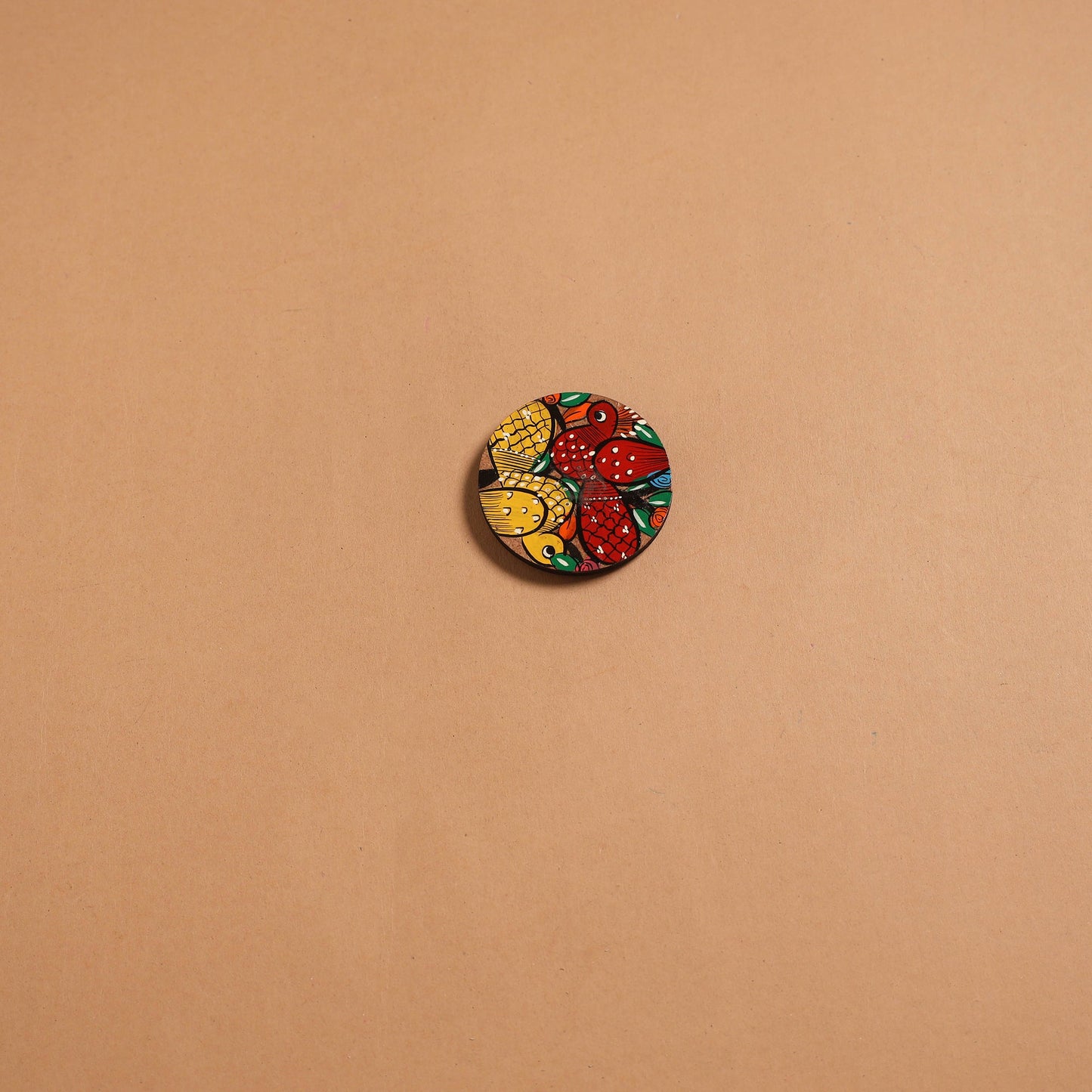 Patua handpainted wooden fridge magnet 127 - handcrafted