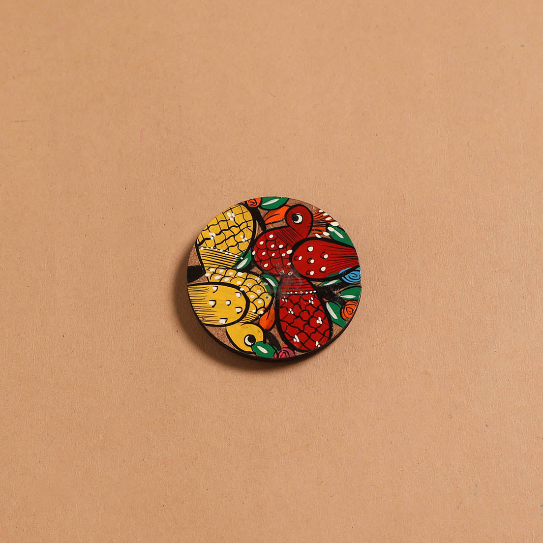 Patua handpainted wooden fridge magnet 127 - handcrafted