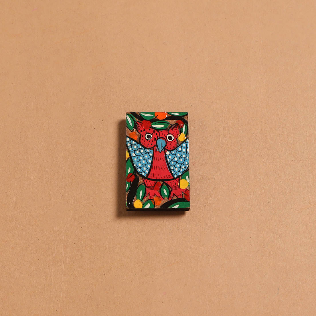 Patua handpainted wooden fridge magnet 134 - handcrafted