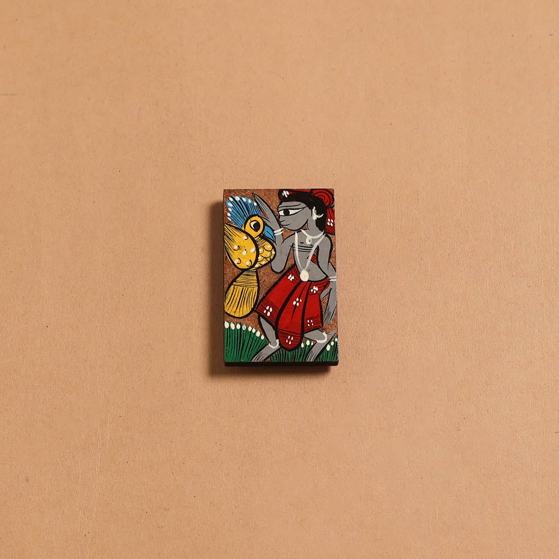 Patua handpainted wooden fridge magnet 136 - handcrafted