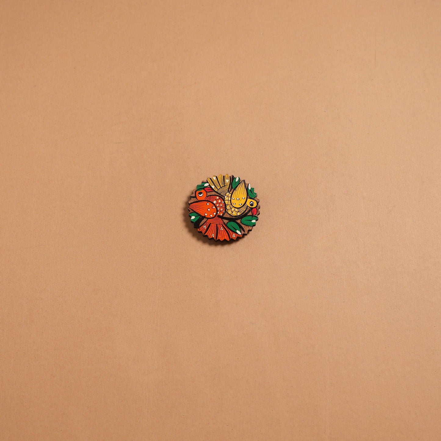 Patua handpainted wooden fridge magnet 97 - handcrafted