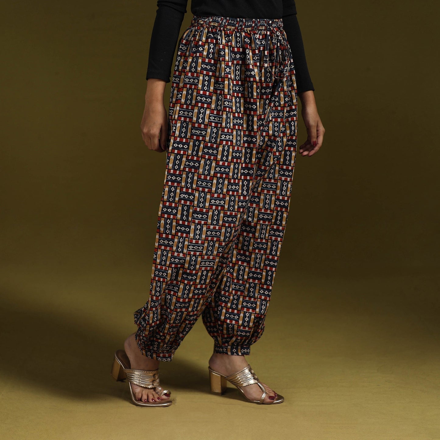 Pedana hand natural dyed cotton kalamkari afghani salwar 14