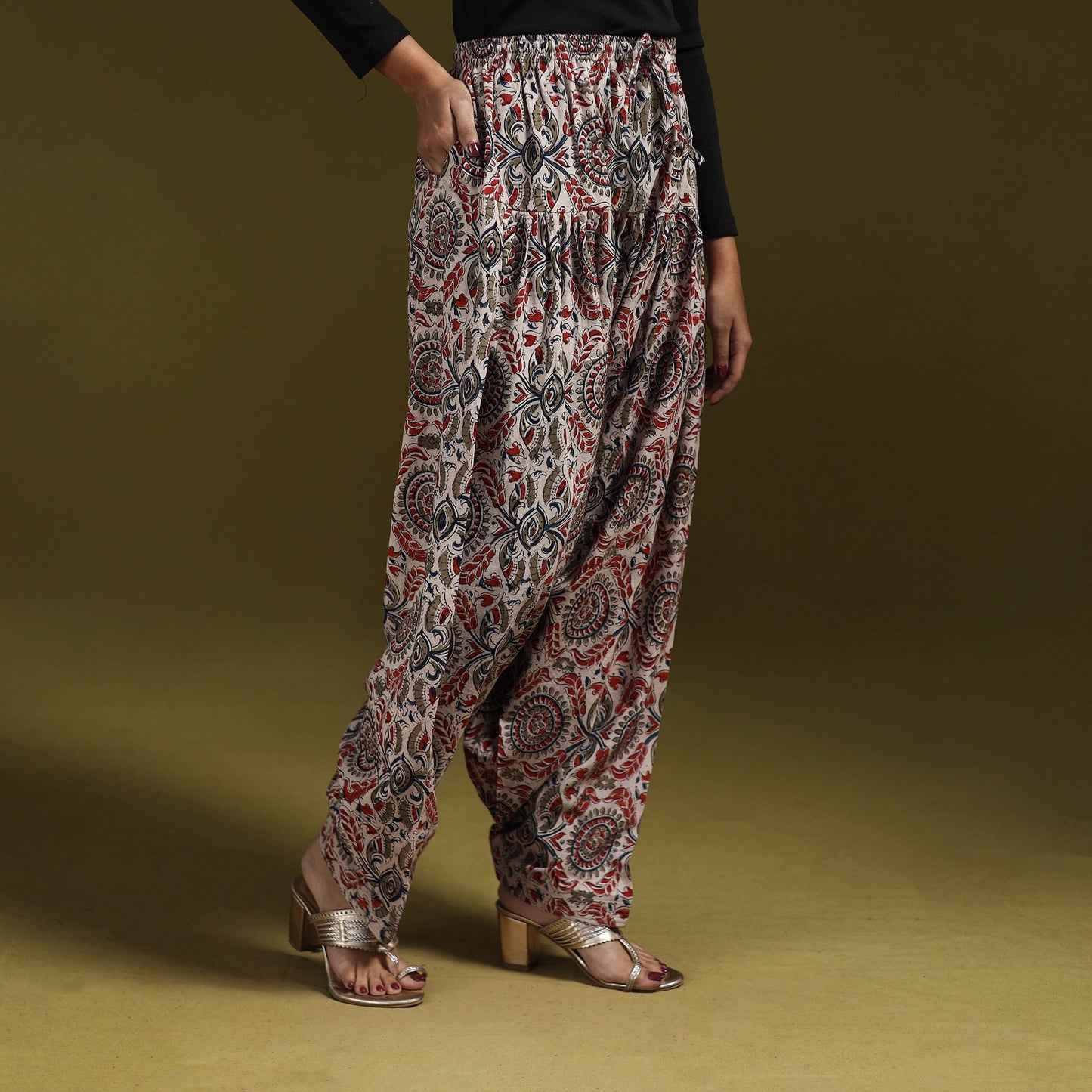 Pedana hand natural dyed cotton kalamkari salwar 05