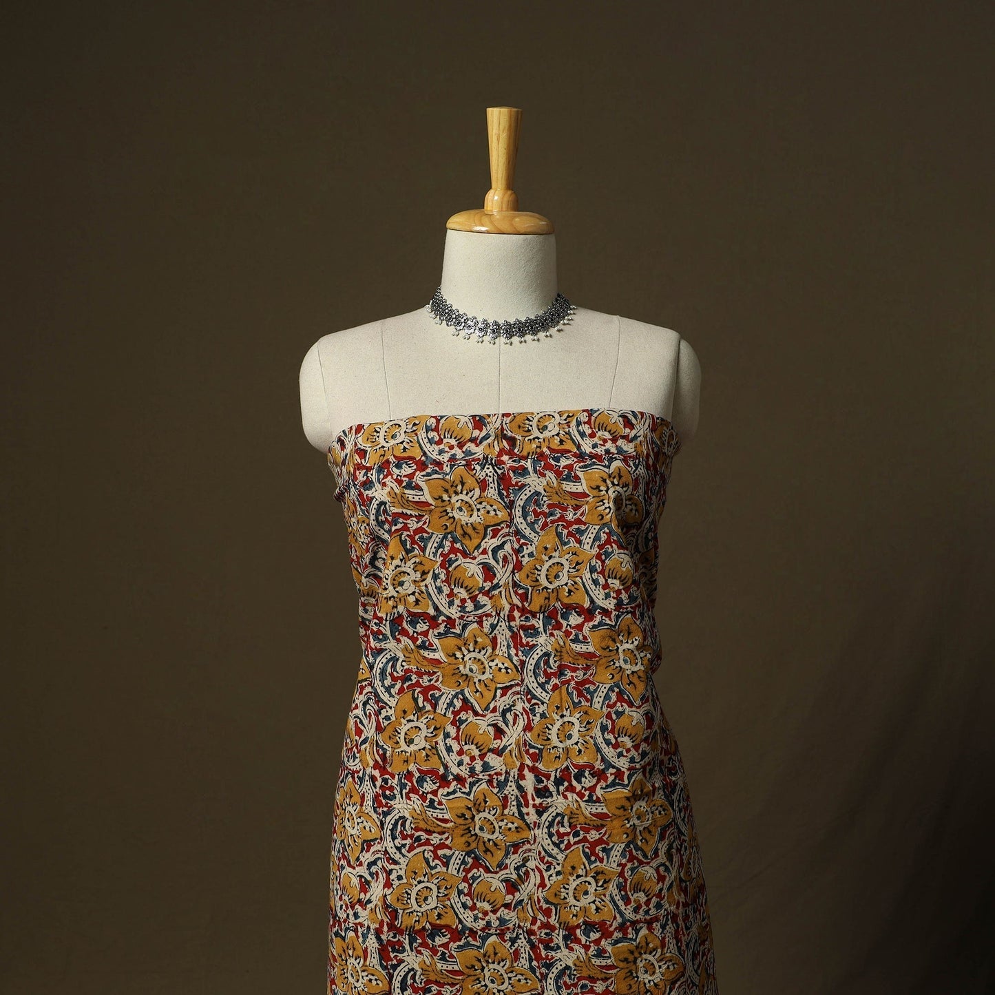 Pedana hand block print natural dyed cotton kalamkari 2pc