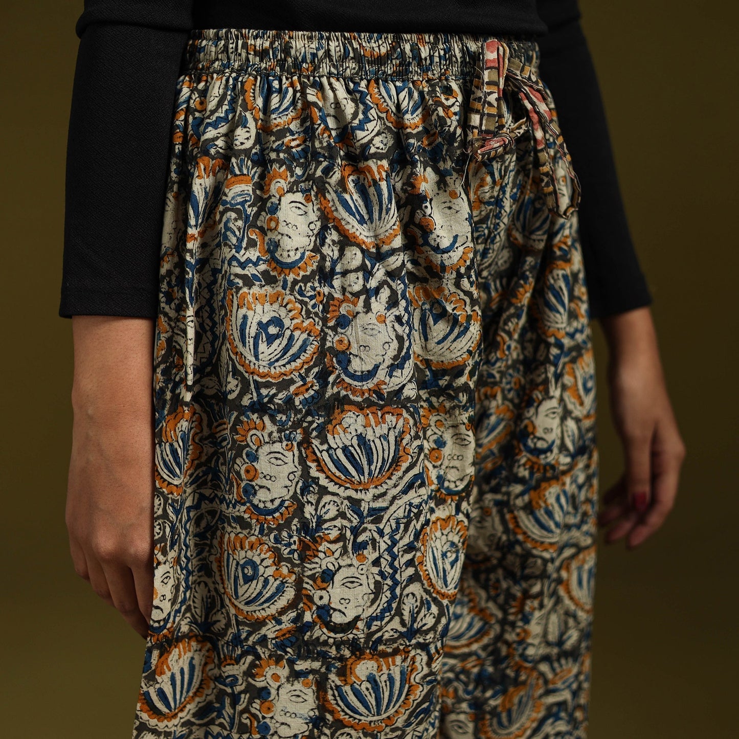 Pedana hand natural dyed cotton kalamkari afghani salwar 12