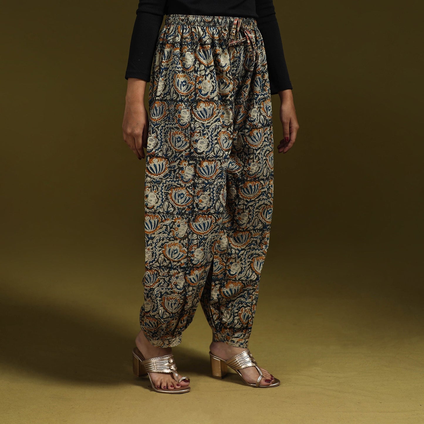 Pedana hand natural dyed cotton kalamkari afghani salwar 12