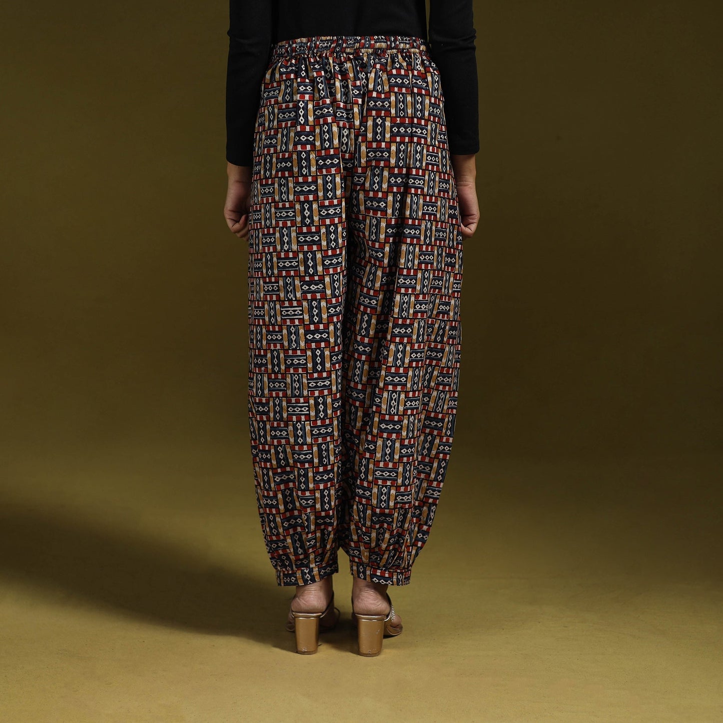 Pedana hand natural dyed cotton kalamkari afghani salwar 14