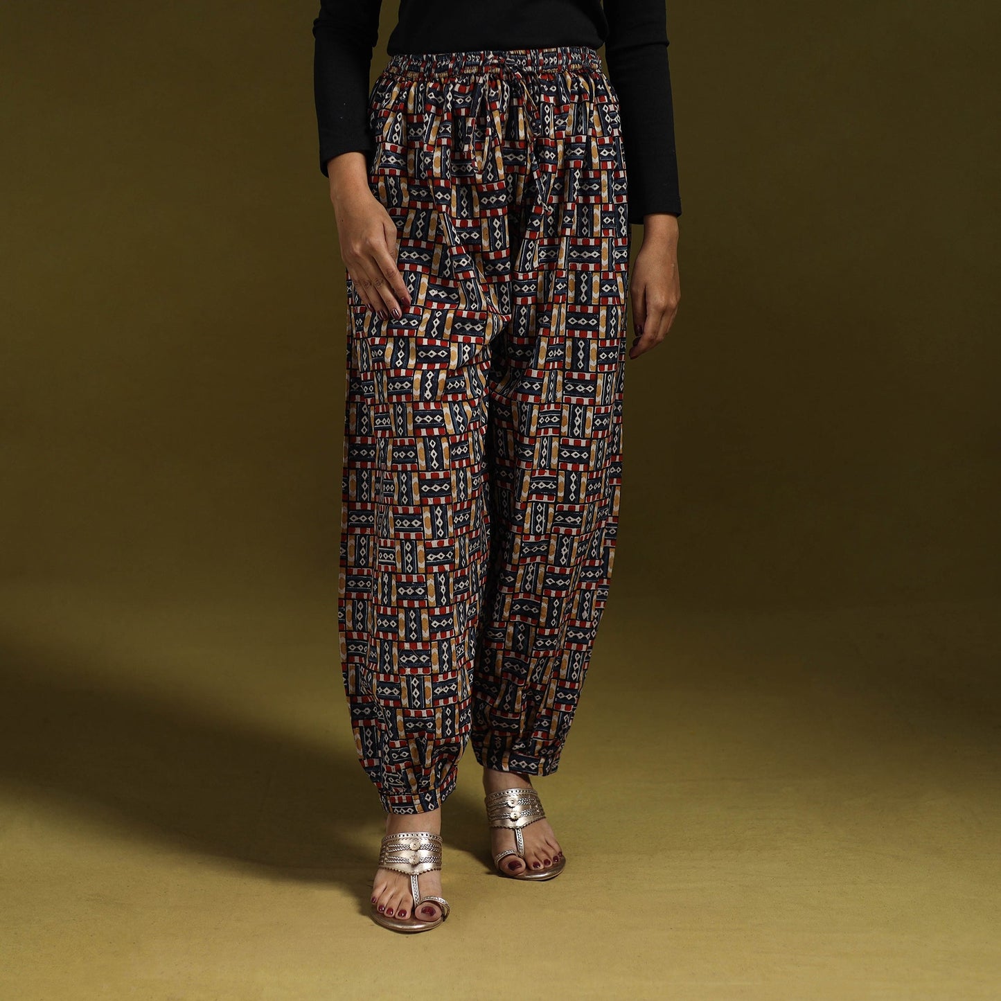 Pedana hand natural dyed cotton kalamkari afghani salwar 14