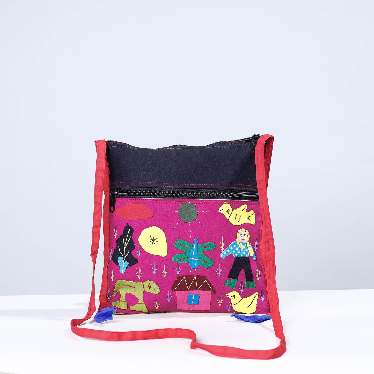 Pipli Applique Work Cotton Sling Bag