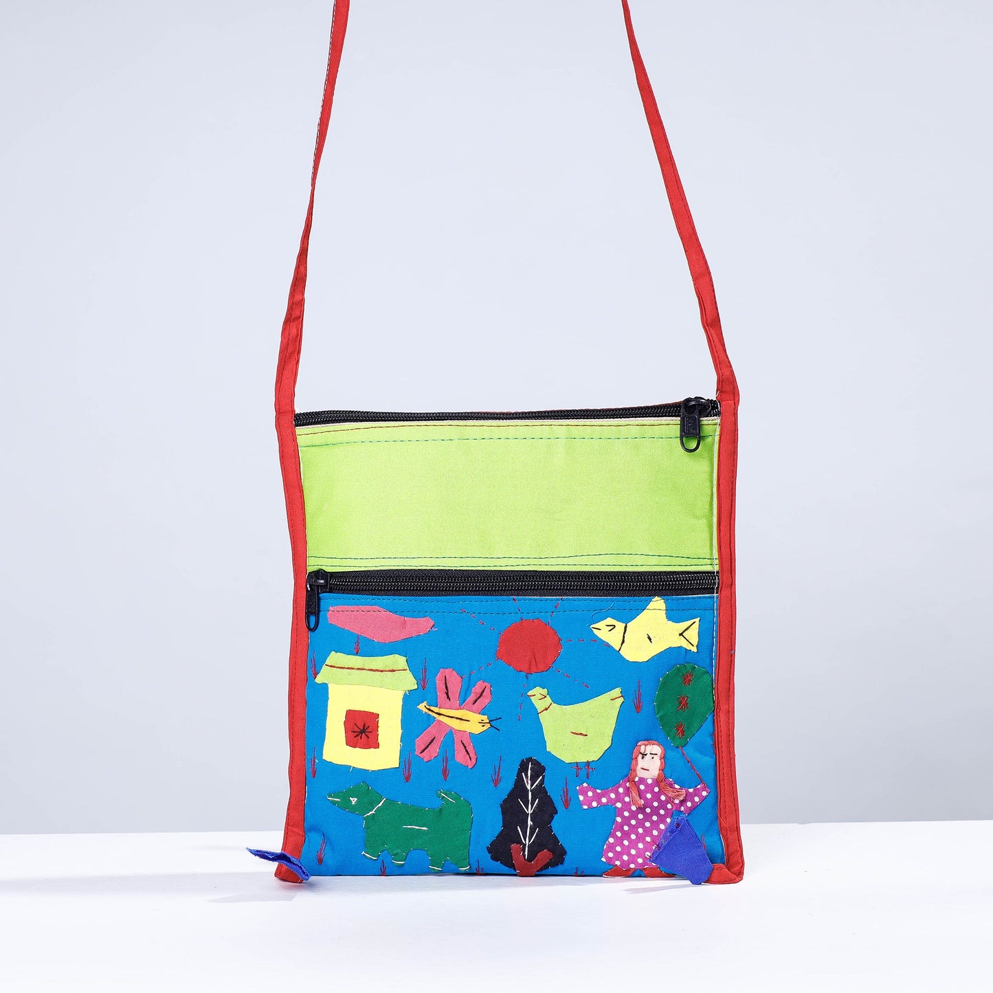 Pipli Applique Work Cotton Sling Bag