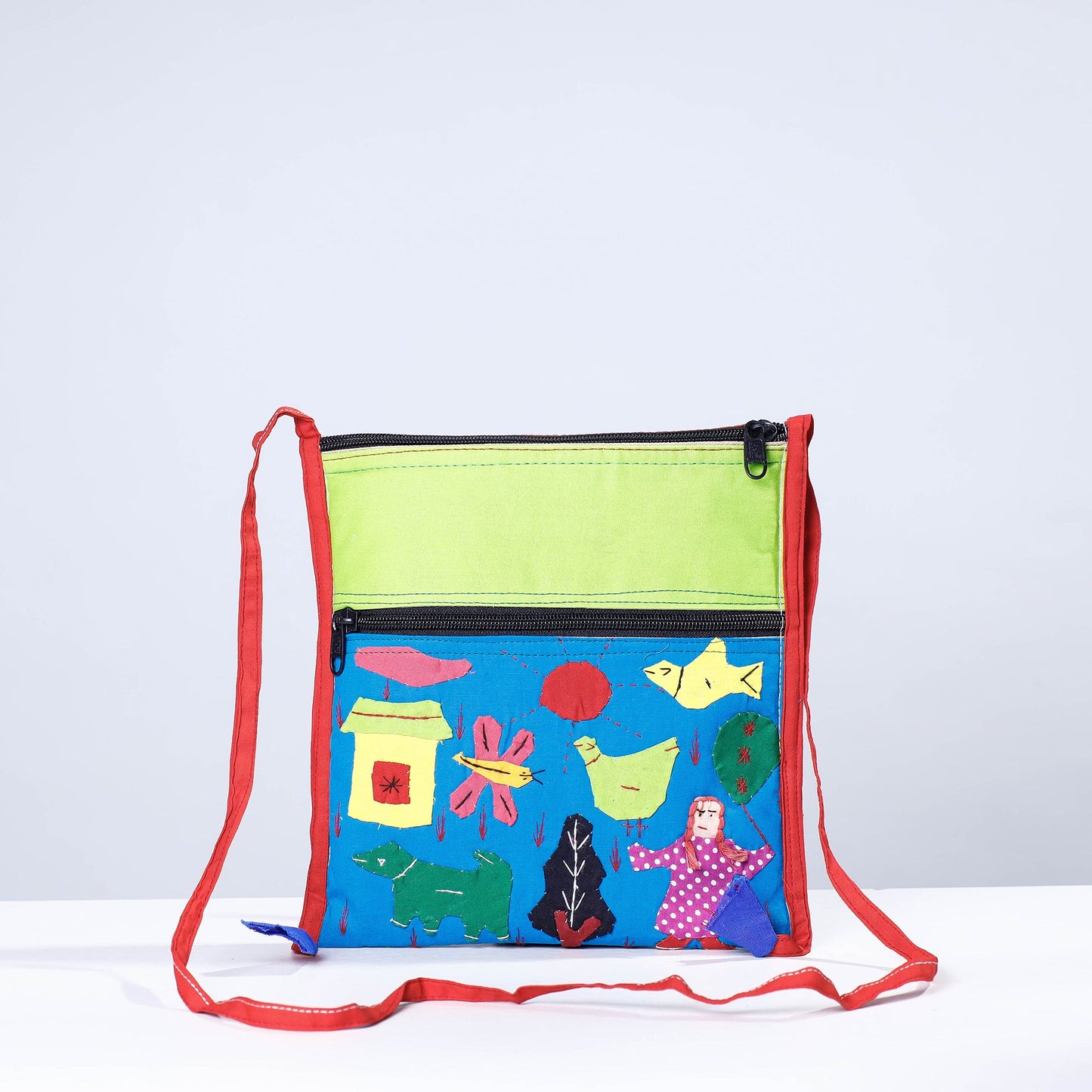 Pipli Applique Work Cotton Sling Bag