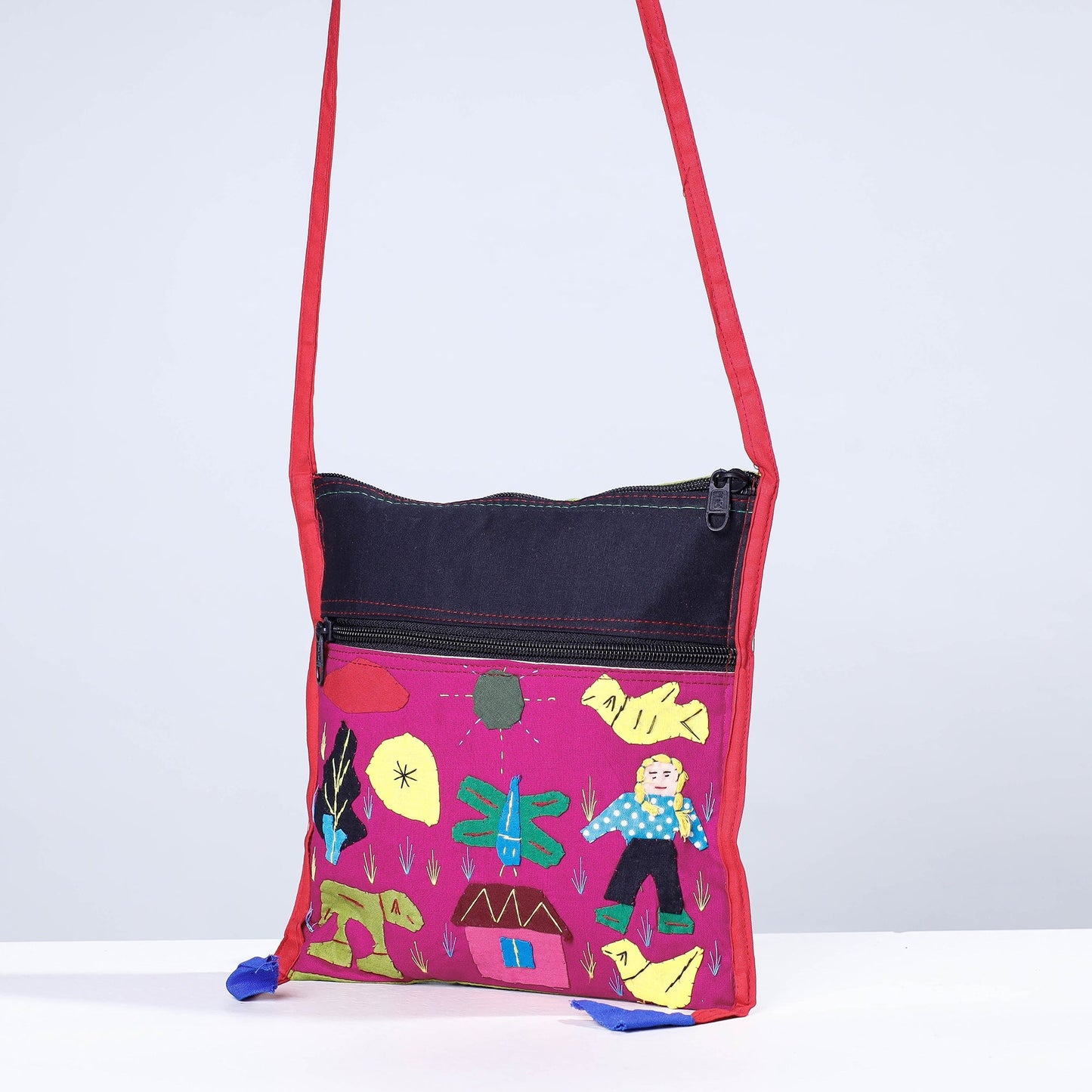 Pipli Applique Work Cotton Sling Bag