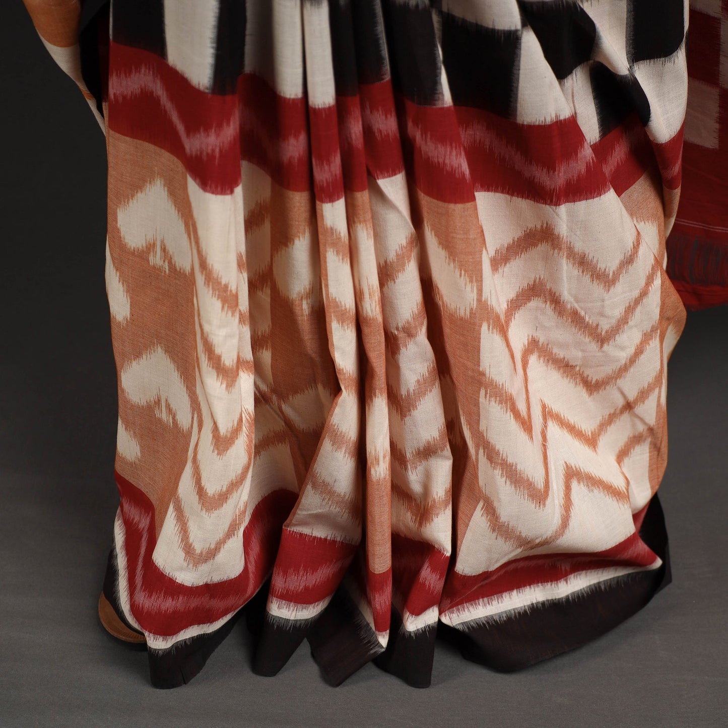 Multicolor Pochampally Double Ikat Weave Cotton Saree