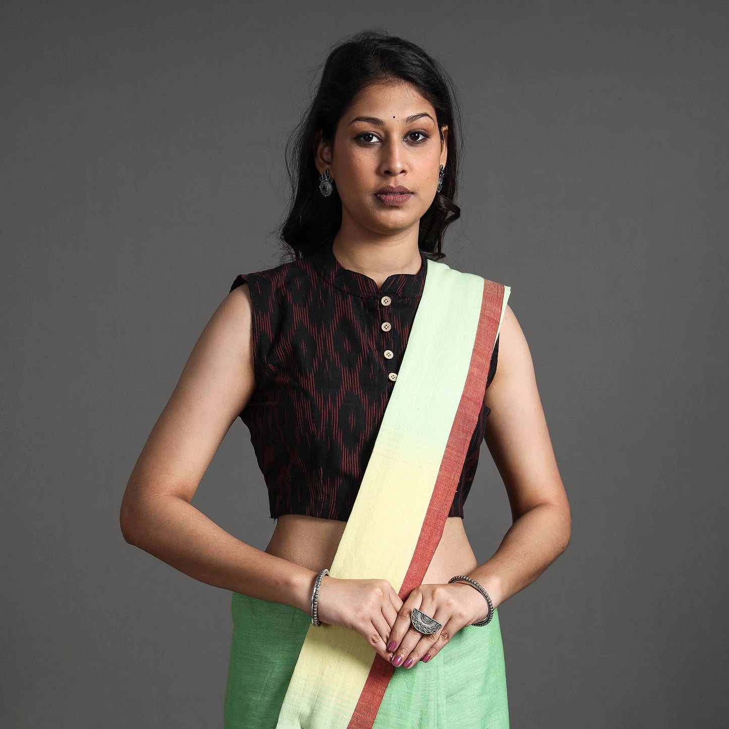 Pochampally Ikat Cotton Blouse