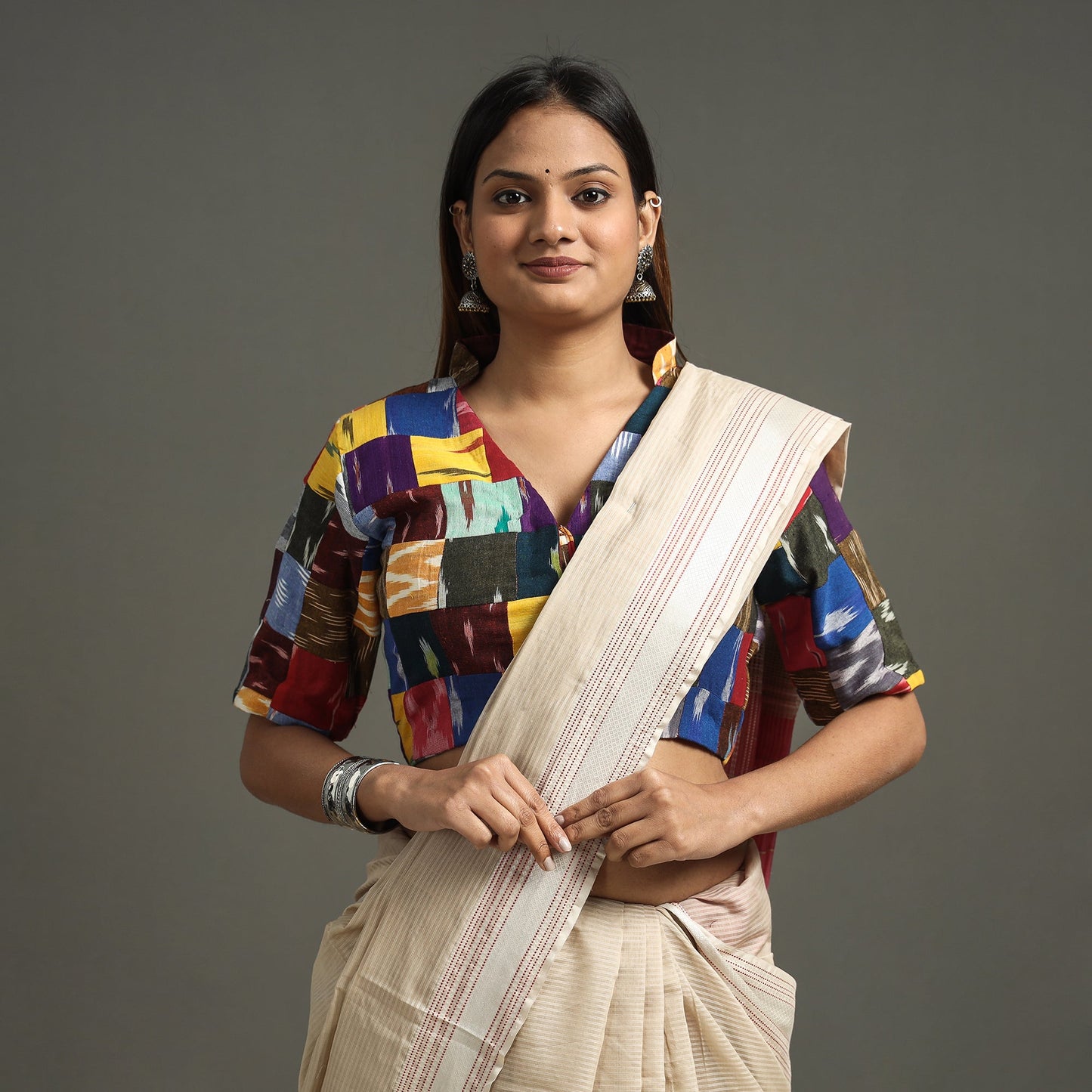 Patchwork Stitched Blouse