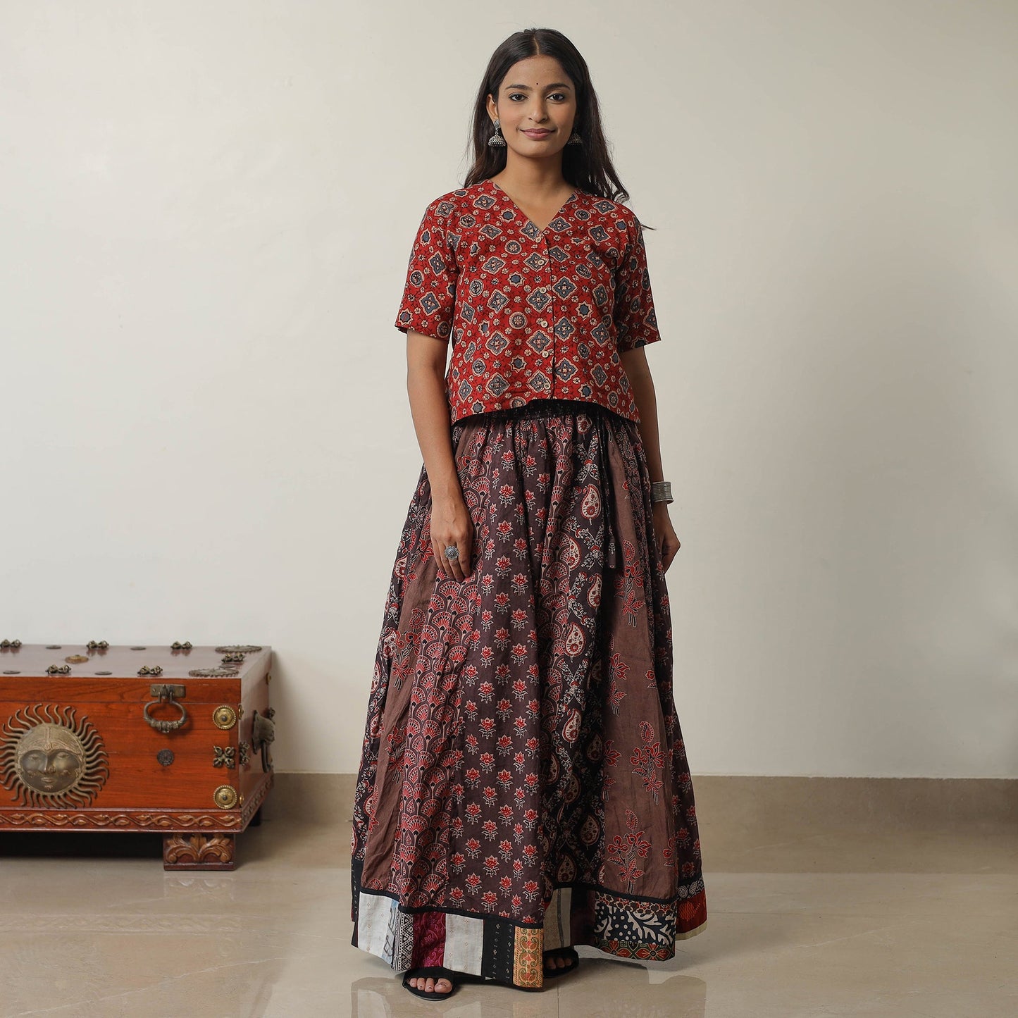 Ajrakh Skirt