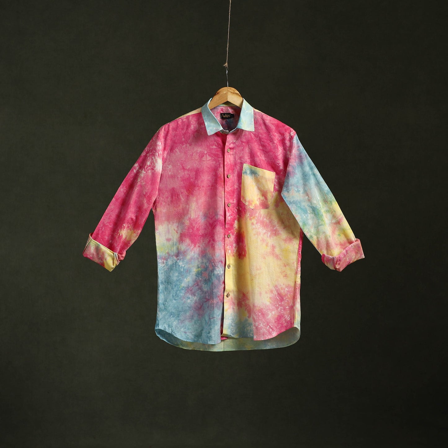 Multicolor - multicolour - pure cotton full sleeve tie-dye
