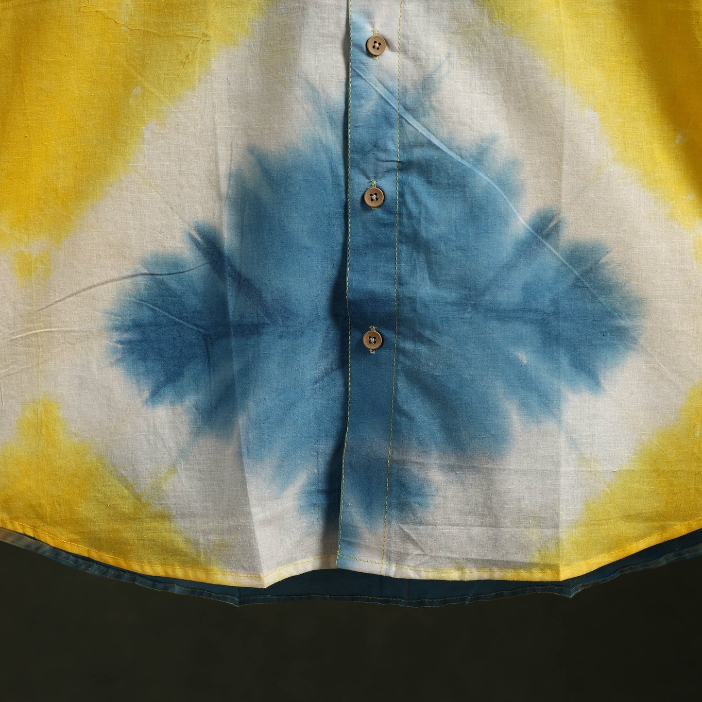 Pure mul cotton half sleeve tie-dye men shibori shirt 11