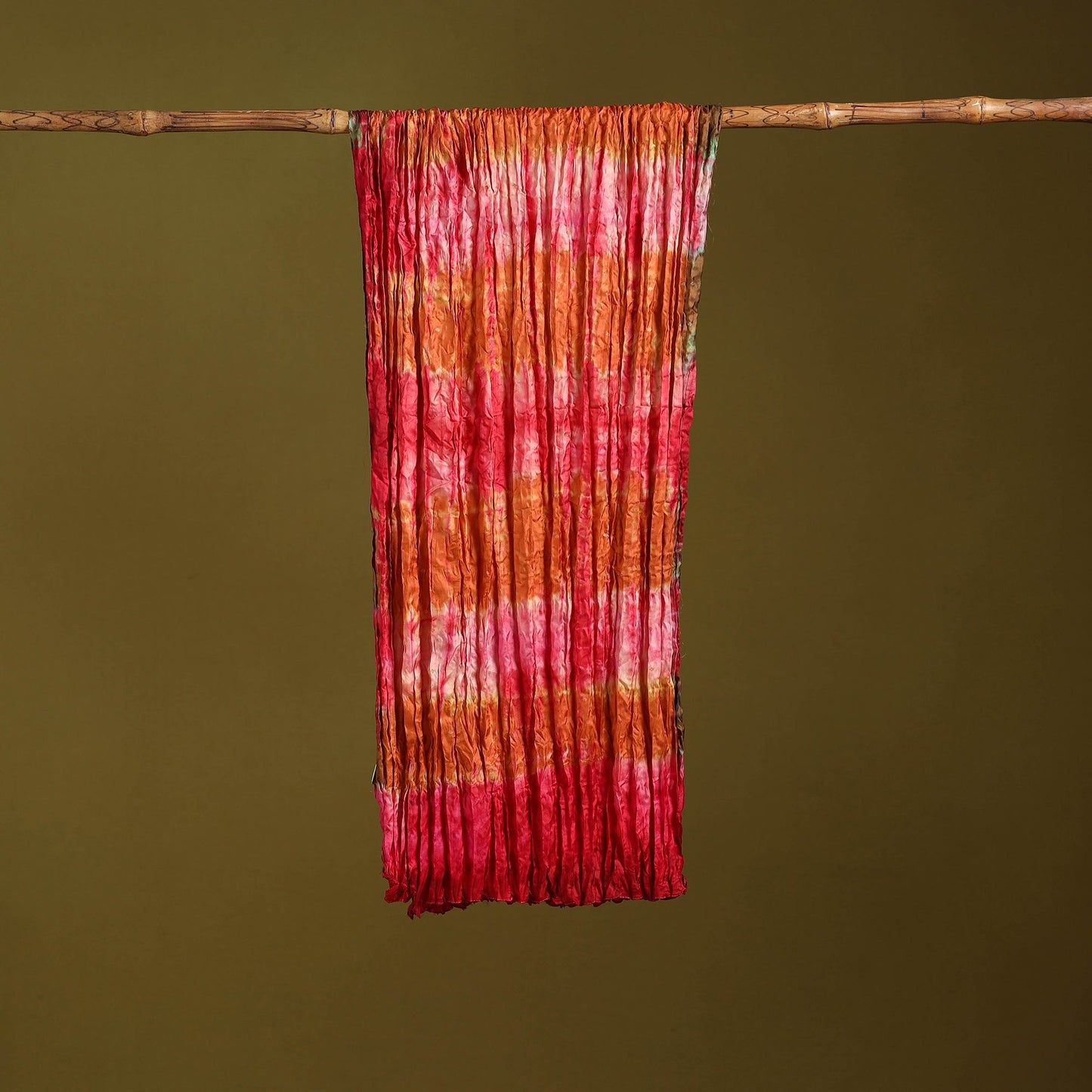 Multicolor - pure silk tie-dye shibori stole 100